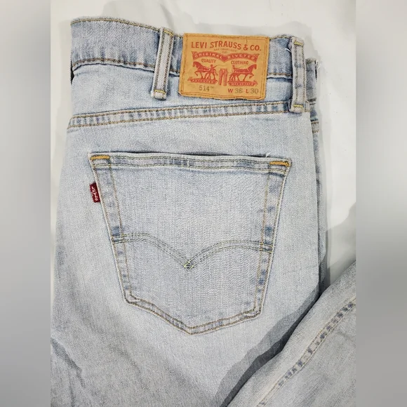 LEVI'S 514 Flex Cut + Straight Fit Jeans ☆ 38x30 - Picture 3 of 8